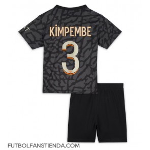 Paris Saint-Germain Presnel Kimpembe #3 Tercera Equipación Niños 2023-24 Manga Corta (+ Pantalones cortos)